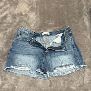KanCan Distressed Blue Jean Shorts